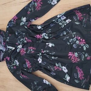 Joules Right As Rain Floral Hooded Raincoat